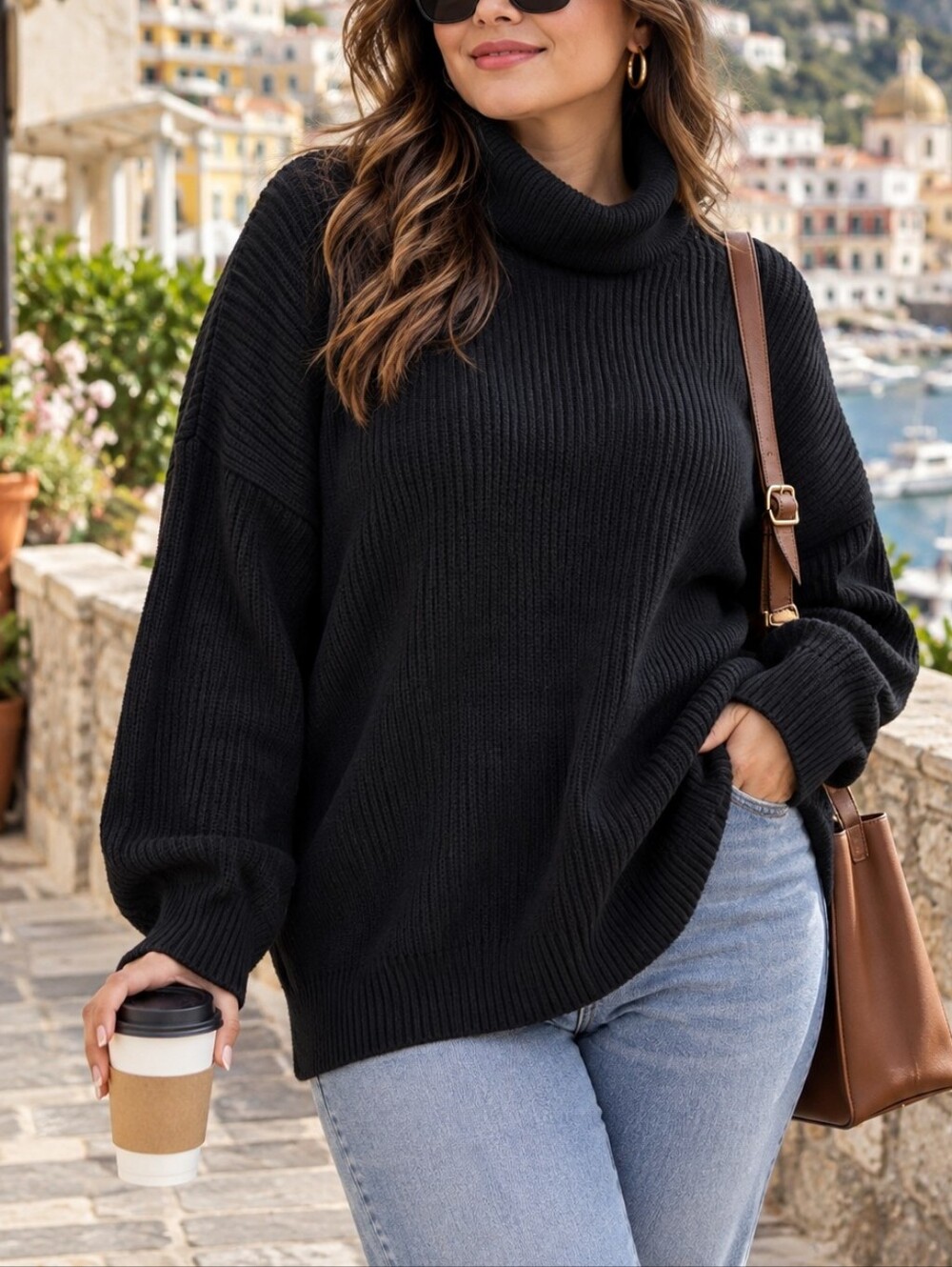 Lord & Taylor Ribbed Turtleneck Sweater Size 1X
